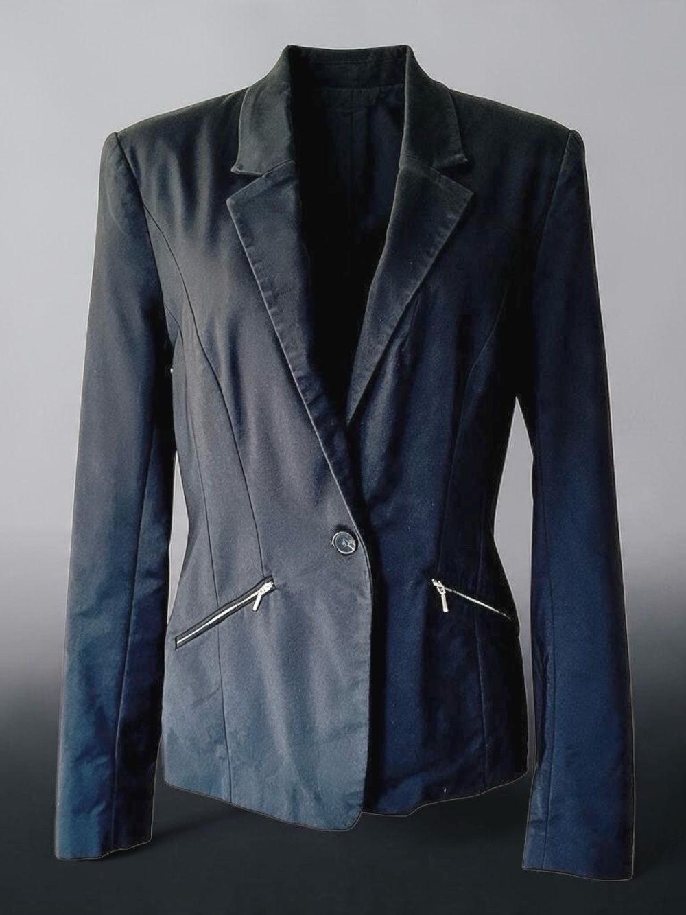 Long Tall Sally Women’s Blazer | Size 10 | Midnight Black | Zippered Pockets